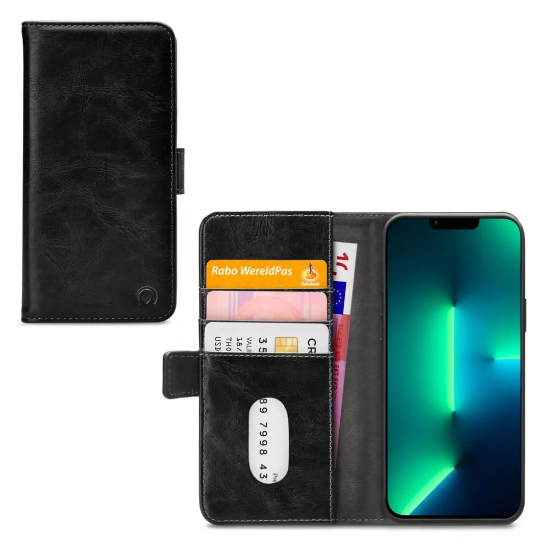 Mobilize iPhone 13 Pro Max Elite Gelly Wallet Book Hoesje - 3 Pasjes - Zwart