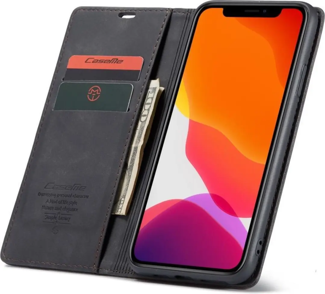 Caseme Book Case iPhone 11 Pro Max - 2 Pasjes - Zwart