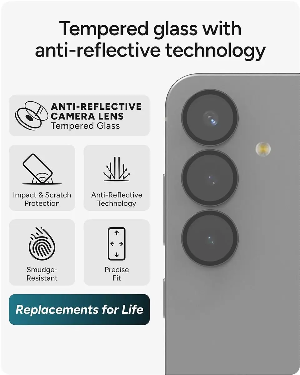 ZAGG Camera Protector Galaxy S25 FE - Glas Elite Ring - Zwart