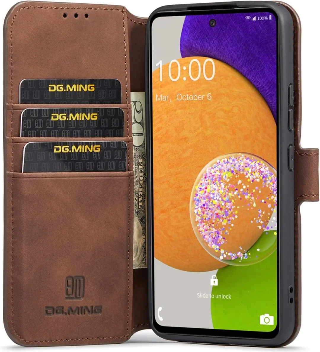 DG.MING Hoesje Samsung Galaxy A53 - Donkerbruin - afbeelding 6 van 6