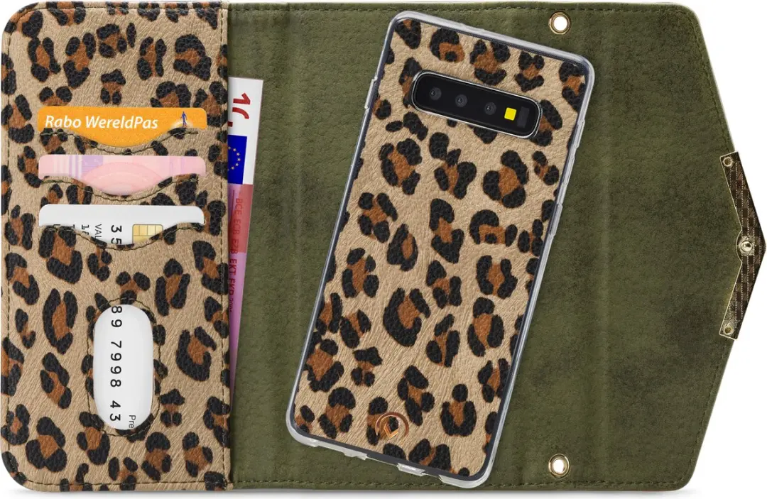 Mobilize Velvet Clutch Samsung Galaxy S10 - 3 Pasjes - Groen