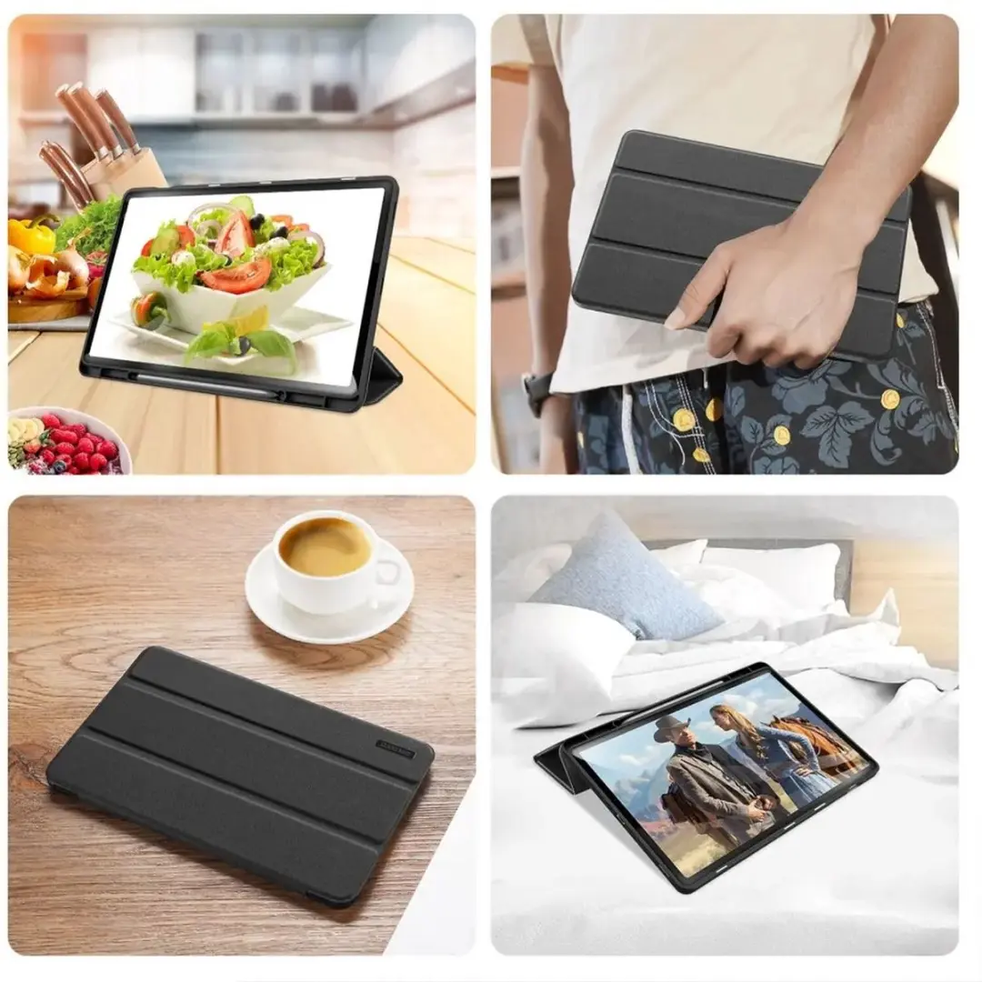 Dux Ducis Tablethoes Samsung Galaxy Tab S10 FE Plus - Zwart