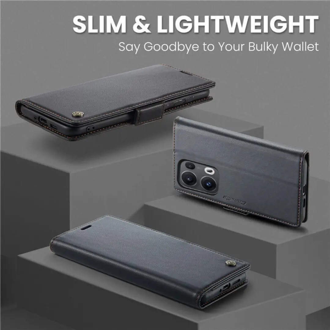 Caseme Wallet Case OPPO Reno13 Pro - RFID Zwart