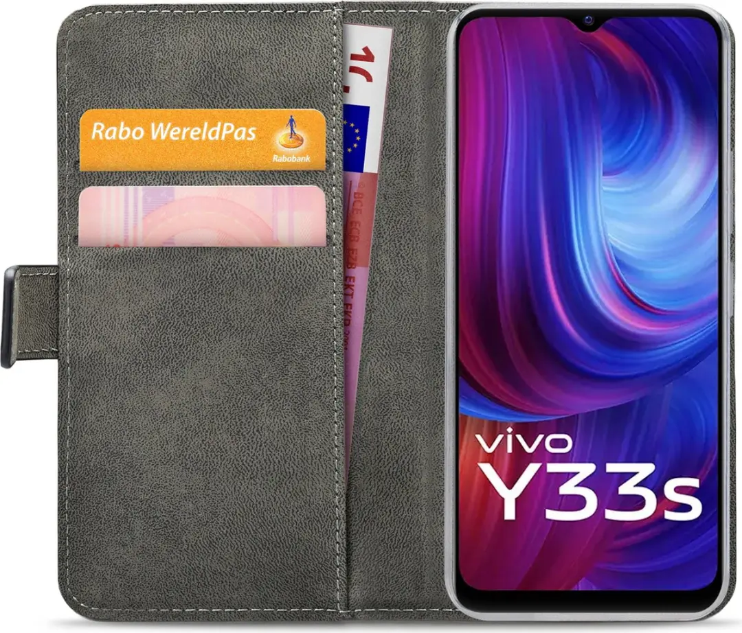 Mobilize Classic Gelly Wallet Bookcase Vivo Y33s - Zwart