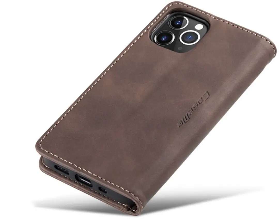 Caseme iPhone 12 Pro Max Wallet Book Hoesje IP12PM-03 - Donker Bruin