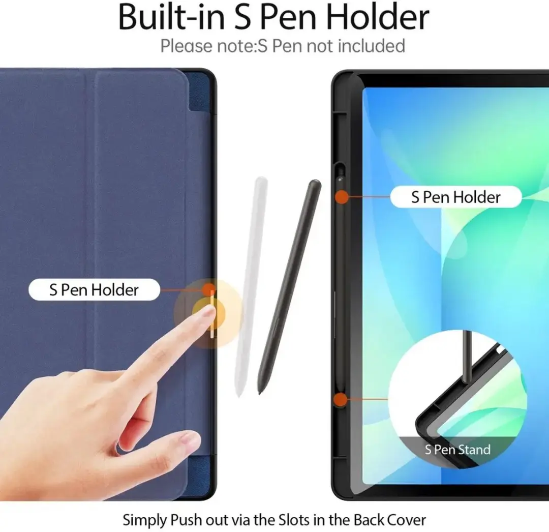 Dux Ducis Tablethoes Samsung Galaxy Tab S10 FE Plus - Blauw