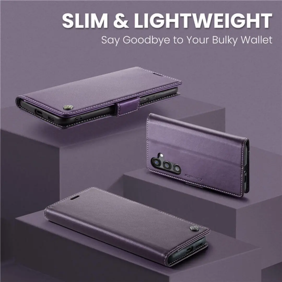 Caseme Wallet Case Samsung Galaxy S24 FE - Paars - afbeelding 6 van 6