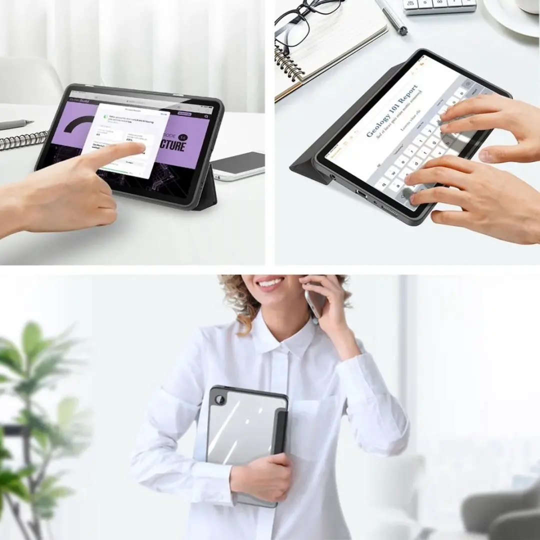 Dux Ducis Toby Series Tablethoes Samsung Galaxy Tab A9 8.7" - Zwart