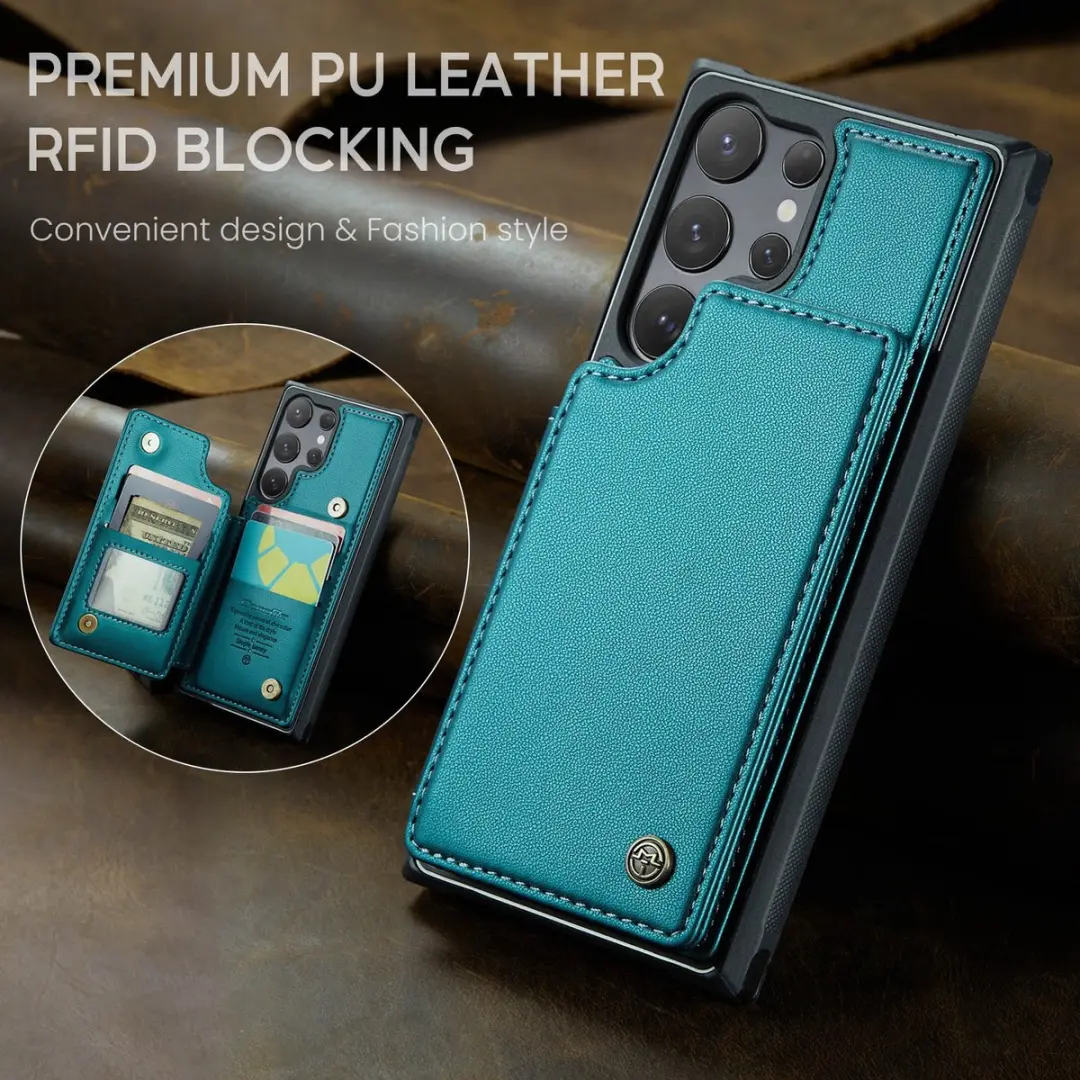 CaseMe C22 Hoesje Samsung Galaxy S26 Ultra - Groen - 5 Pasjes