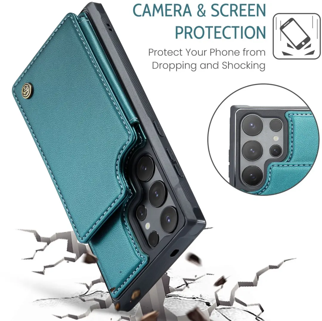 CaseMe C22 Hoesje Samsung Galaxy S26 Ultra - Groen - 5 Pasjes - afbeelding 6 van 6