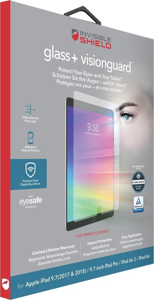 ZAGG Invisible Shield VisionGuard iPad 2017/2018 Screenprotector