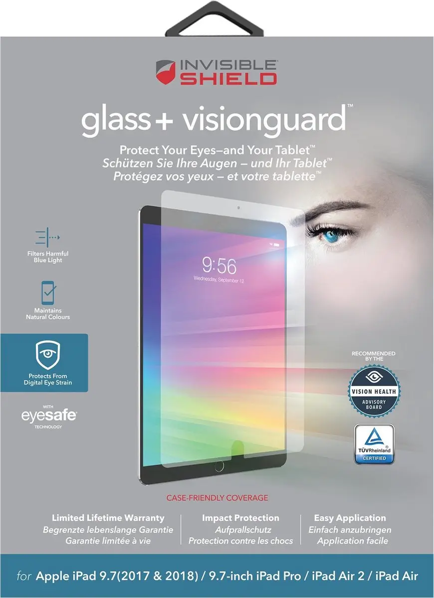ZAGG Invisible Shield VisionGuard iPad 2017/2018 Screenprotector