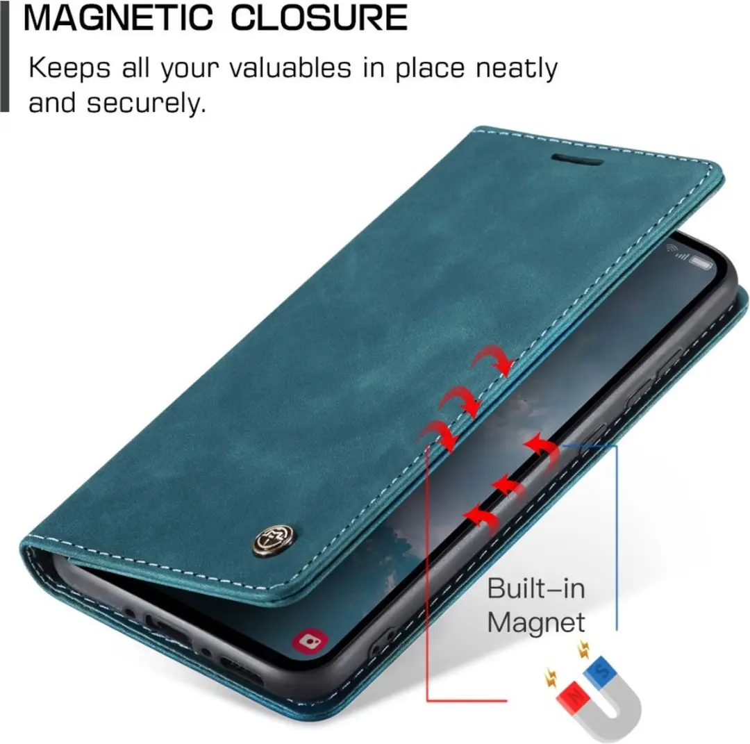 Caseme 013 Book Case Hoesje Samsung Galaxy A54 - Blauw
