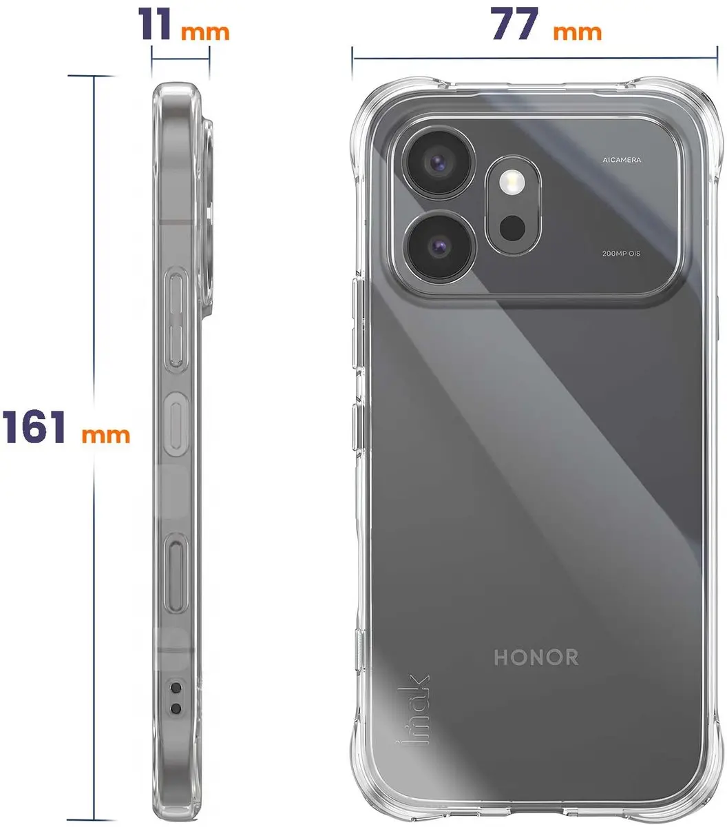 Imak Hoesje Honor 600 Schokbestendig Transparant - BACK-IMAK-CL-H600R