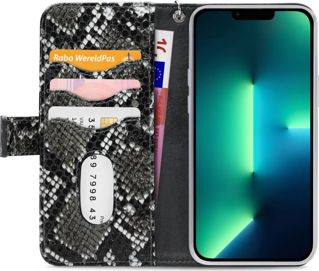 Mobilize Gelly Wallet Zipper iPhone 13 Pro Max - Zwart