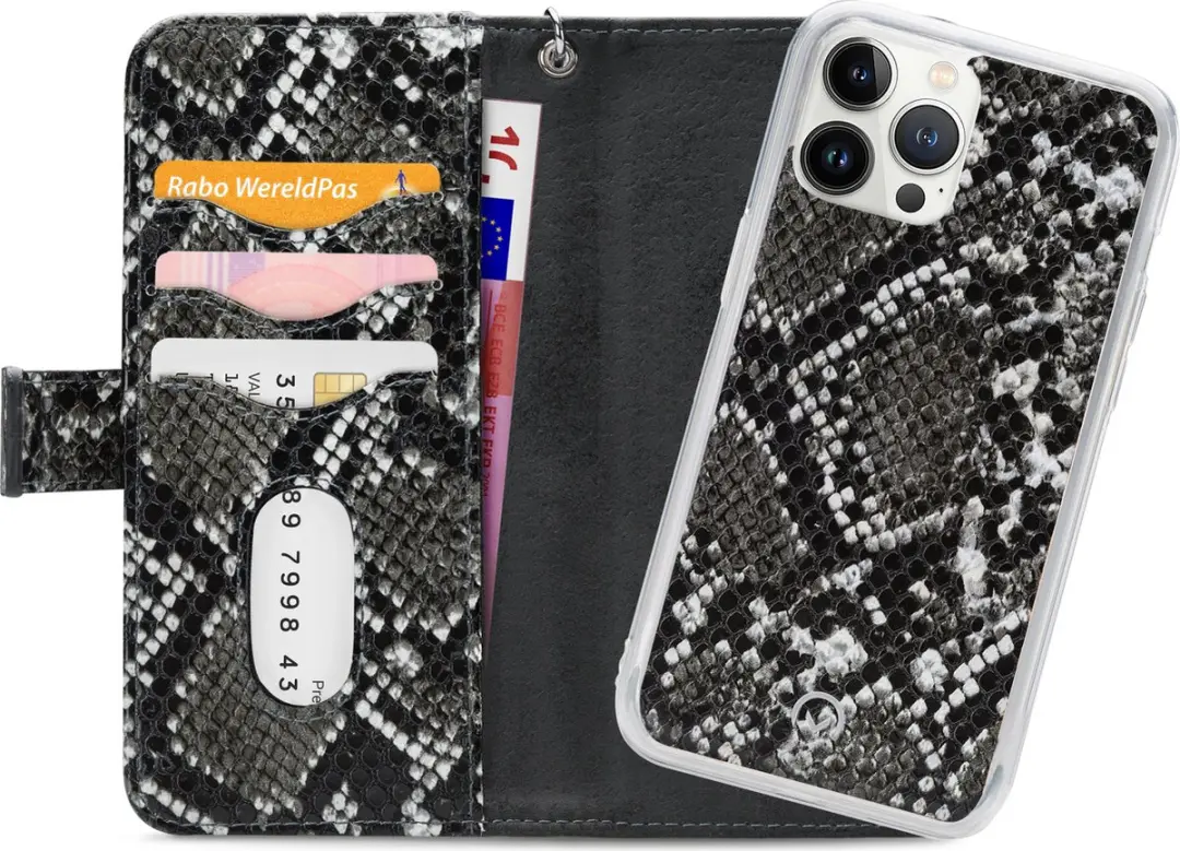 Mobilize Gelly Wallet Zipper iPhone 13 Pro Max - Zwart