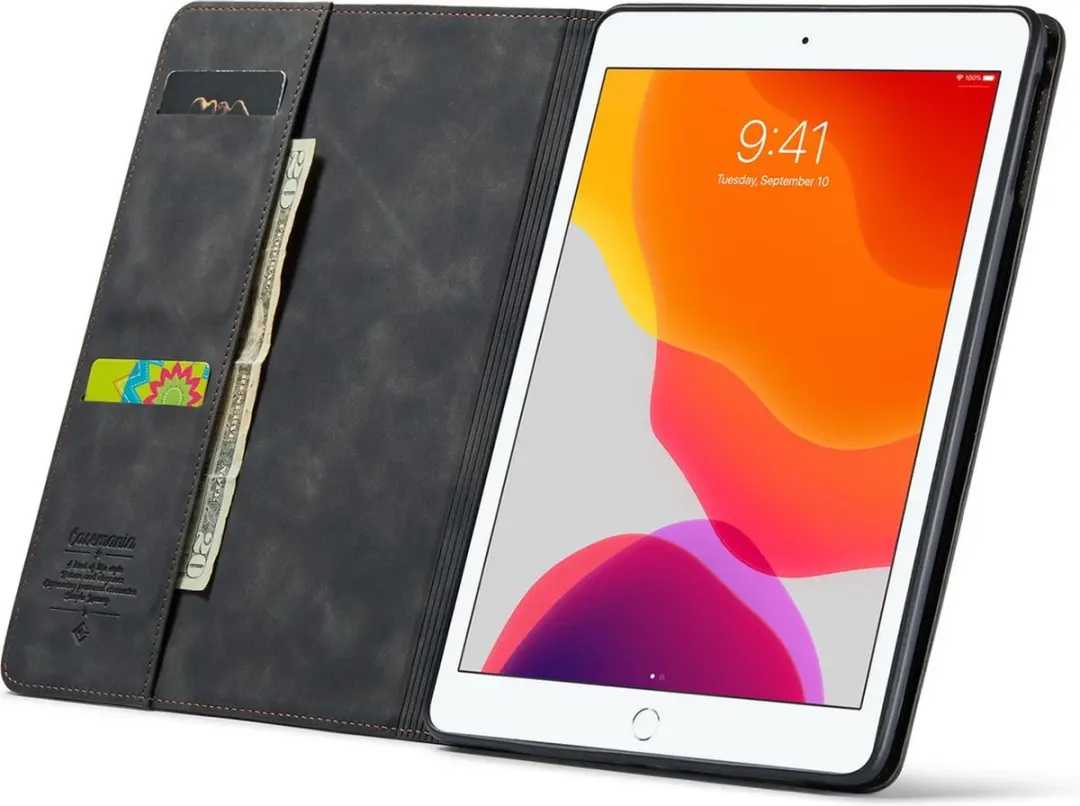 Caseme iPad Pro 9.7 2016 Bookcase Hoesje - Effen Zwart