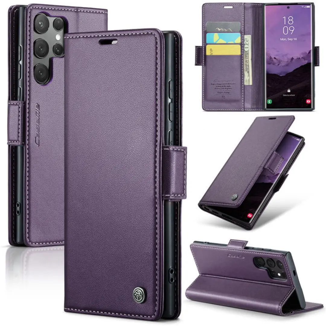 Caseme Wallet Case voor Samsung Galaxy S25 Ultra - Paars
