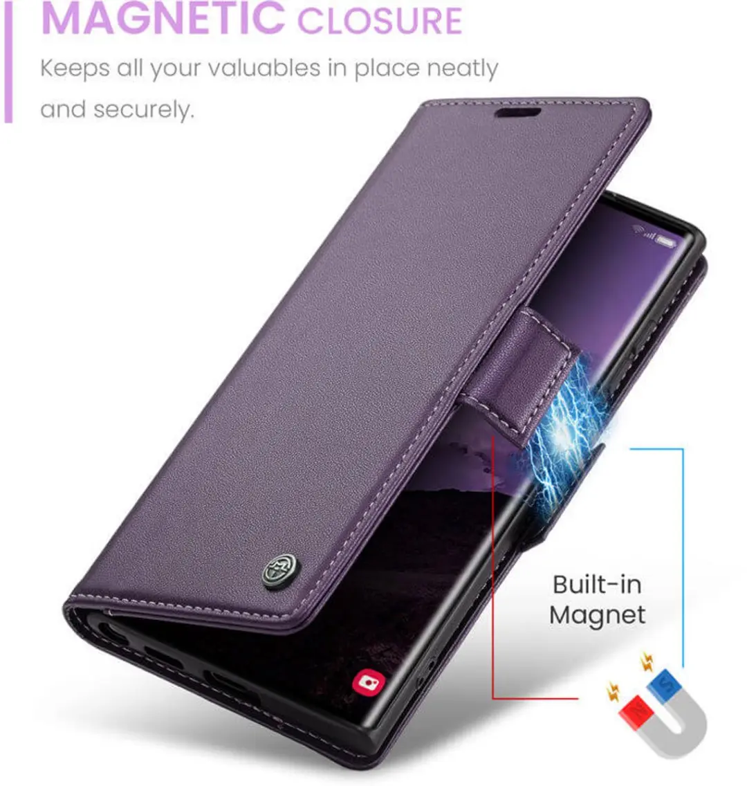 Caseme Wallet Case voor Samsung Galaxy S25 Ultra - Paars