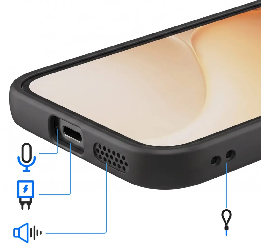Dux Ducis Hoesje Honor 600/600 Pro Aimo Valbescherming 1.2m - Zwart/Transparant - afbeelding 3 van 5