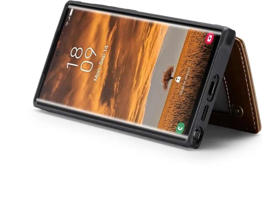 CaseMe C22 Hoesje Samsung Galaxy S25 Ultra - Bruin