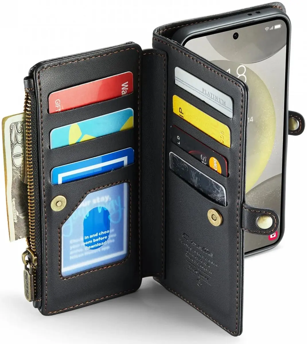 Caseme C36 Hoesje Samsung Galaxy S24 - Zwart