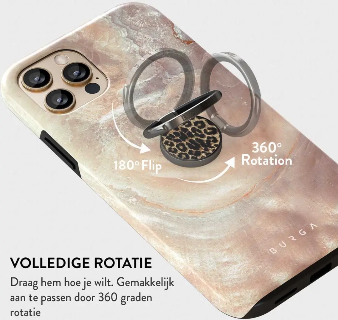 Burga Ringholder Gunmetal - Telefoonbutton