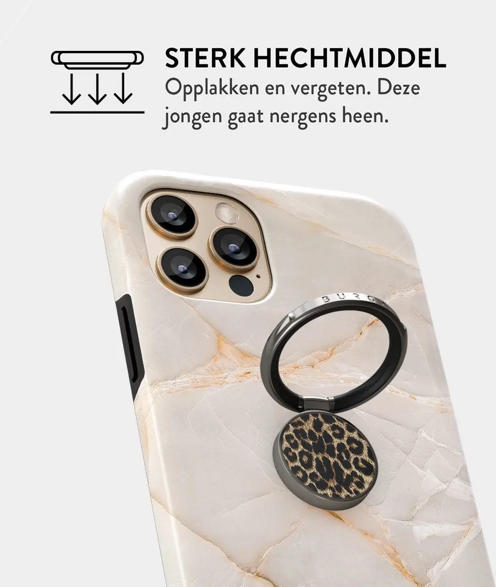 Burga Ringholder Gunmetal - Telefoonbutton