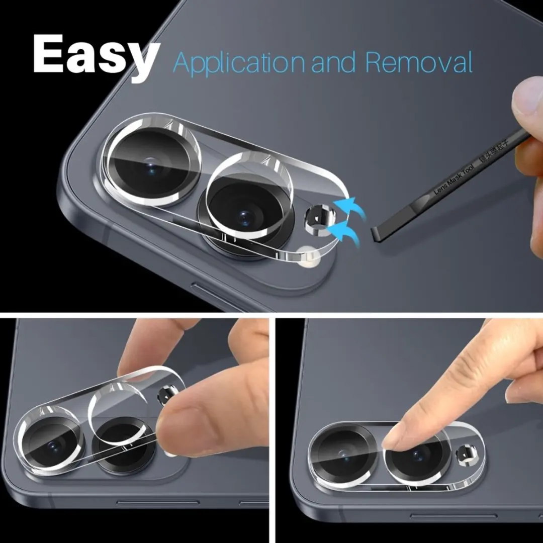 NORTHJO 9H Tempered Glass Camera Lens Protector - Samsung Galaxy S25 Edge - Transparant