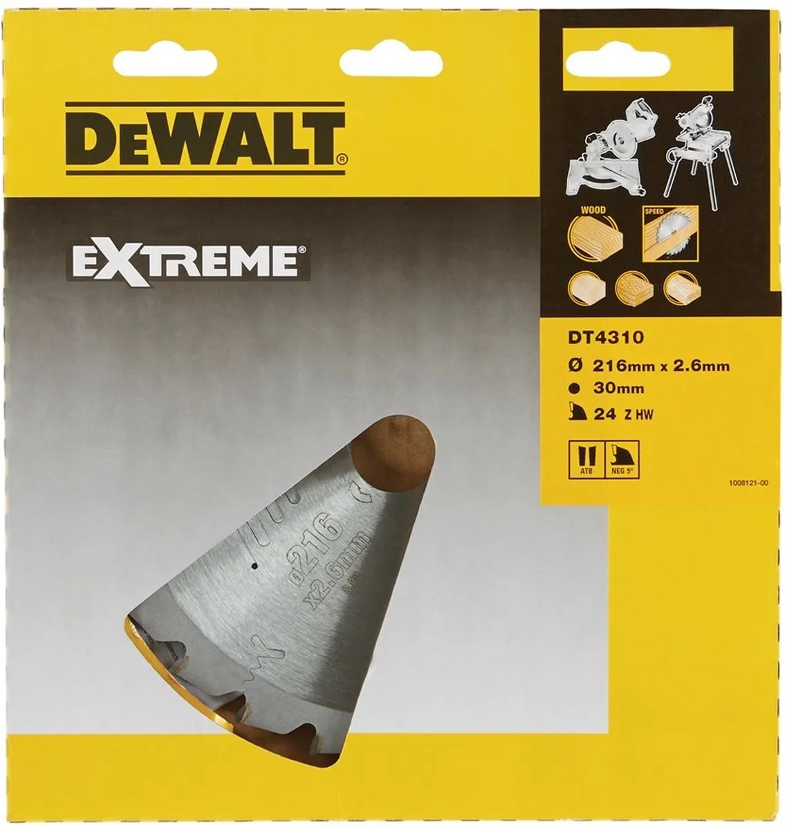 DeWalt DT4310 Cirkelzaagblad Hout 216mm - 24 Tanden - afbeelding 3 van 6