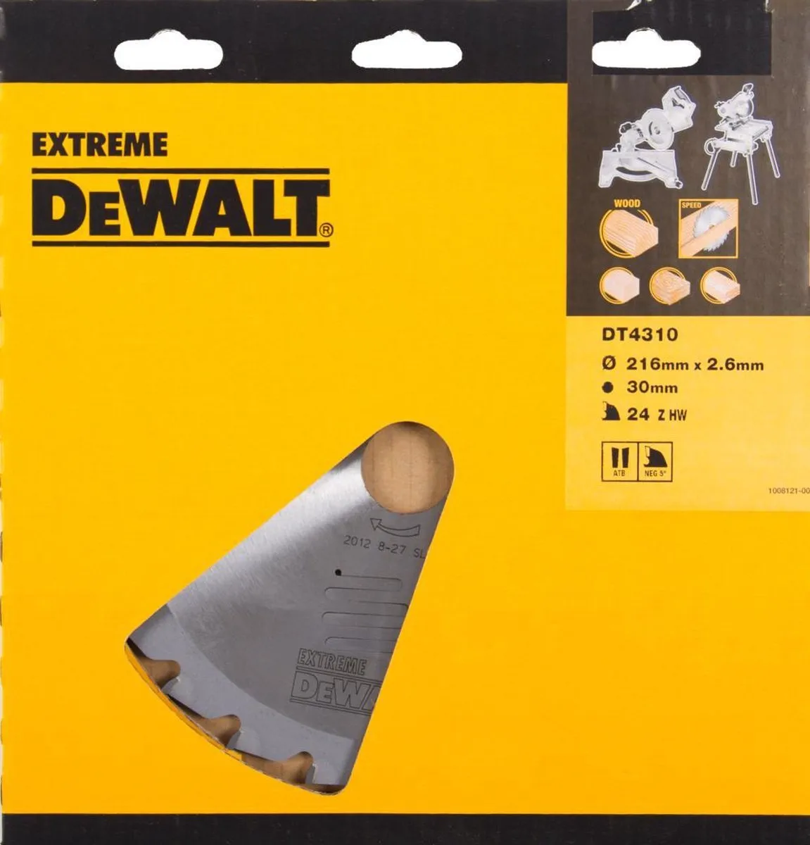 DeWalt DT4310 Cirkelzaagblad Hout 216mm - 24 Tanden - afbeelding 5 van 6