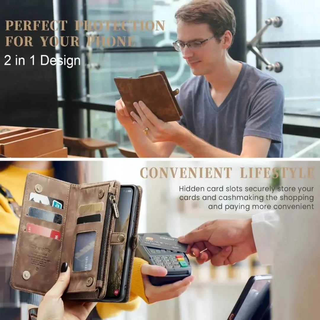Caseme 008 Book Case Back Cover Samsung Galaxy A36 - Portemonnee - Bruin