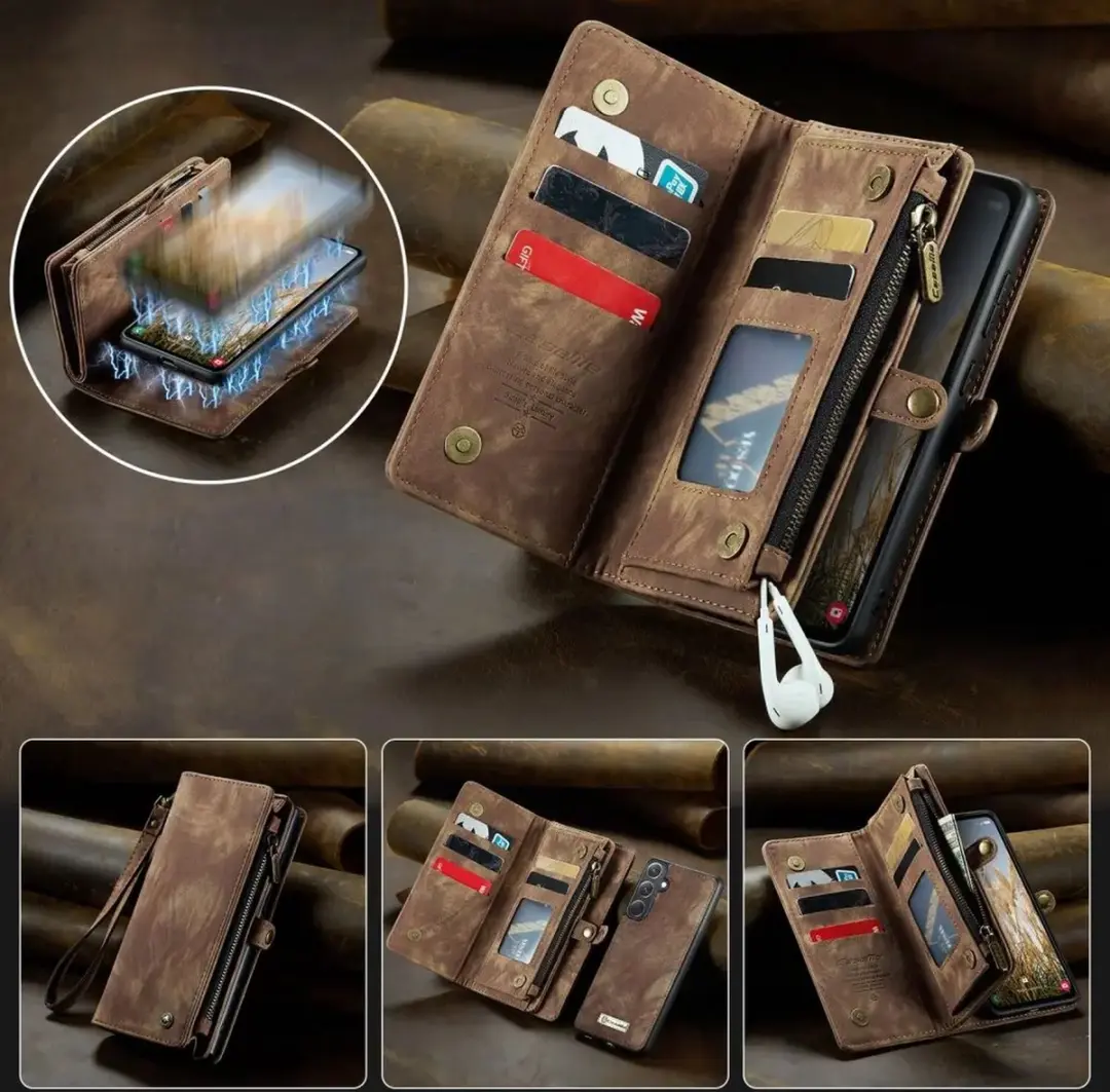 Caseme 008 Book Case Back Cover Samsung Galaxy A36 - Portemonnee - Bruin
