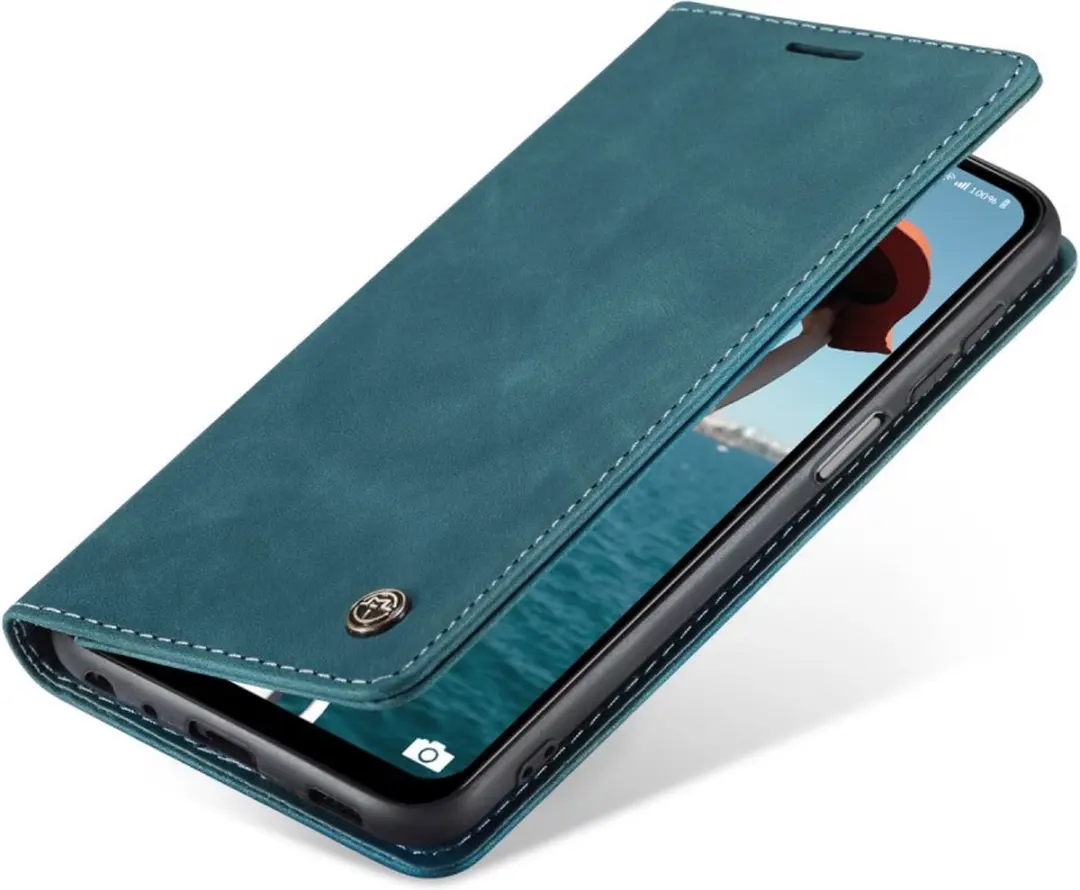 Caseme 013 Book Case Hoesje - Samsung Galaxy A12 - Blauw - afbeelding 6 van 6