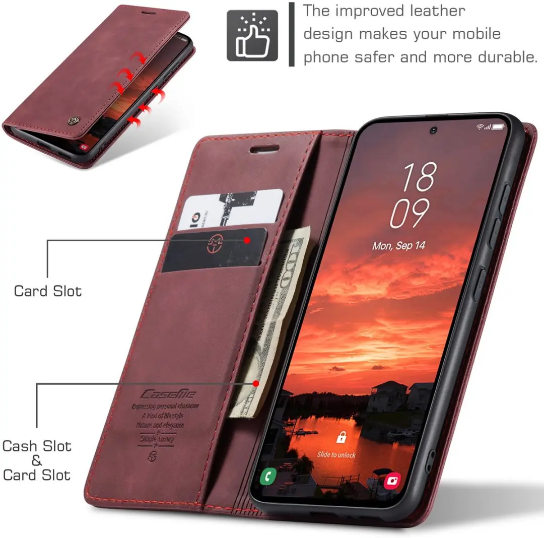 Caseme 013 Book Case Samsung Galaxy S25 FE - Bordeaux