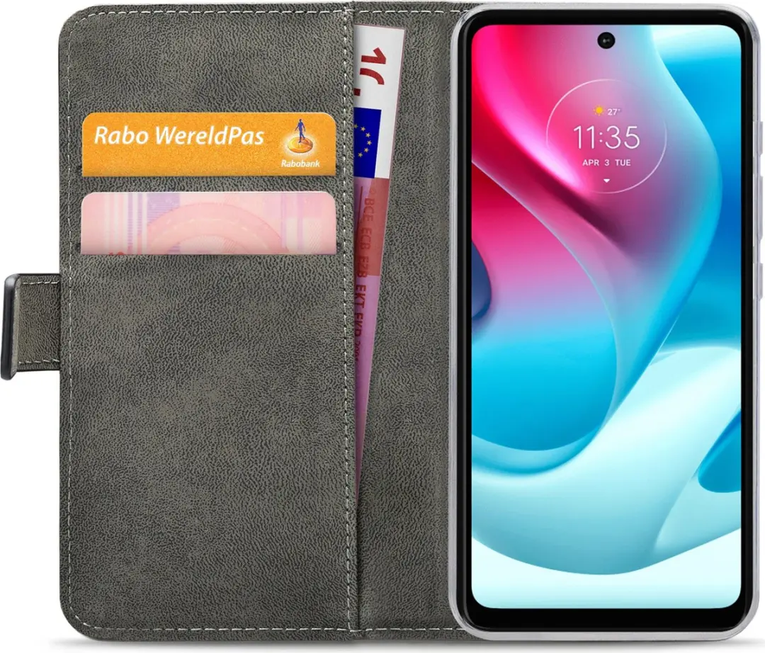 Mobilize Classic Gelly Wallet Bookcase Motorola Moto G60 - Zwart