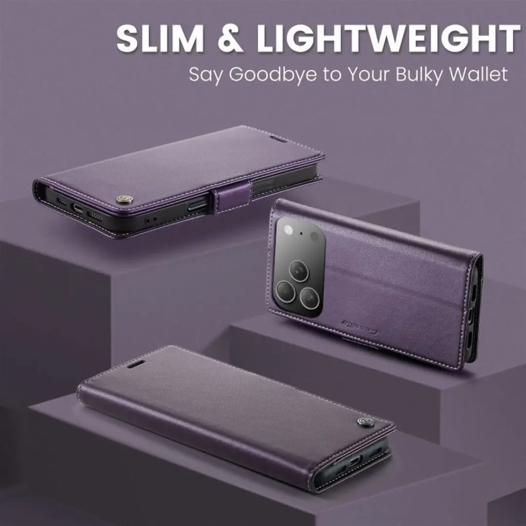 Caseme Wallet Case iPhone 17 Pro - Paars