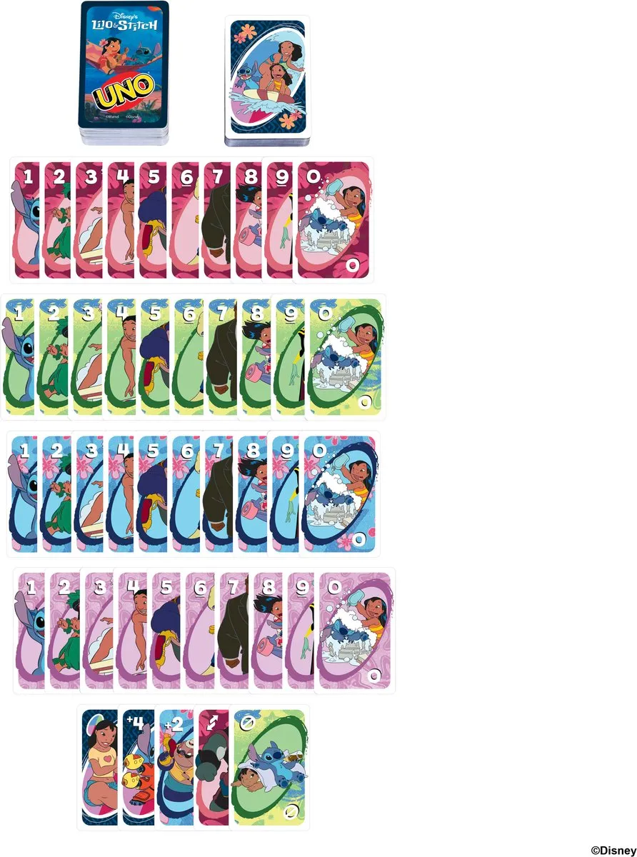 Mattel Games UNO Lilo & Stitch Kaartspel - 2 Spelers