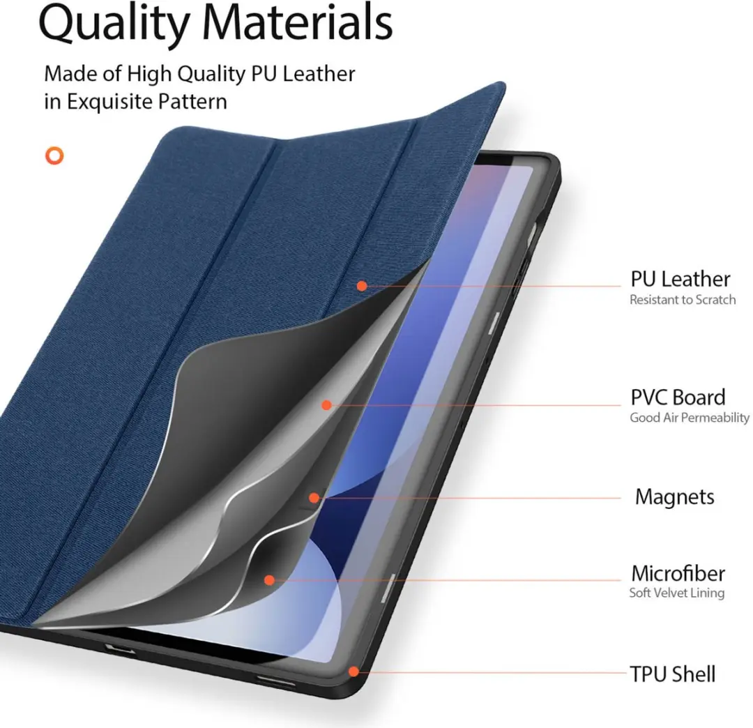 Dux Ducis Tablethoes SH00080686 - Samsung Galaxy Tab S10 Plus - Blauw
