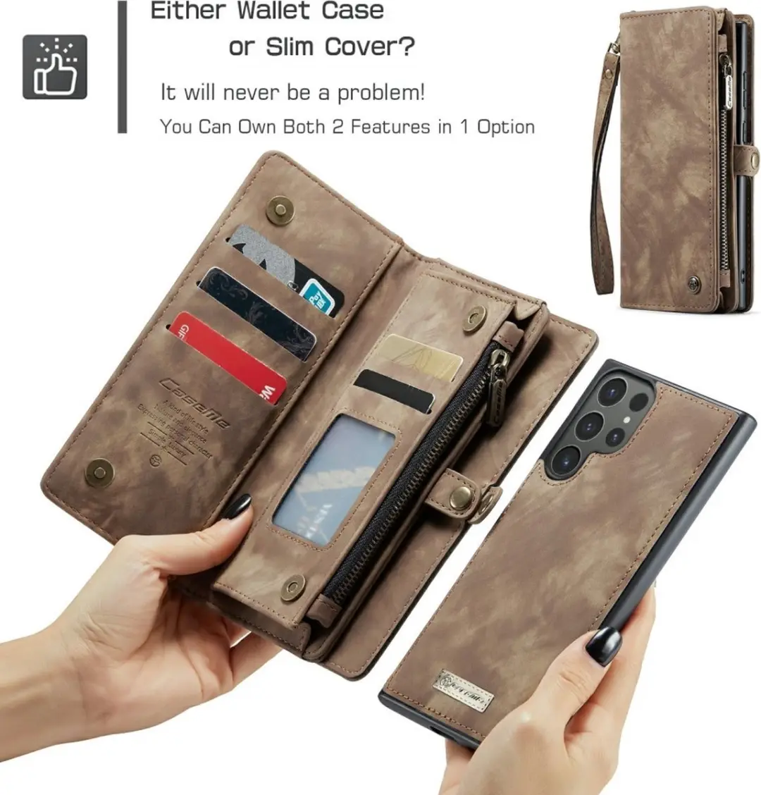 Caseme 008 Book Case & Back Cover Samsung Galaxy S24 Ultra - Licht Bruin