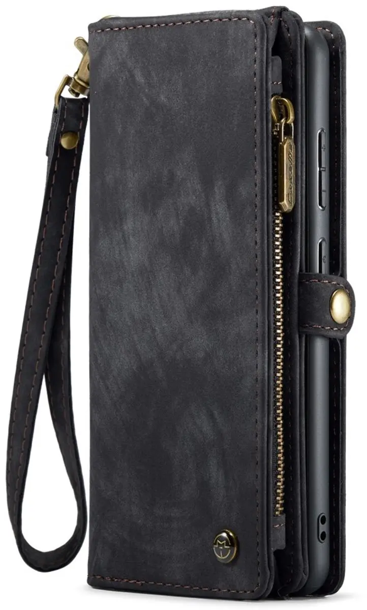 Caseme 008 Hoesje Samsung Galaxy A36 - 2-in-1 Book Case - 8 Pasjes - Zwart