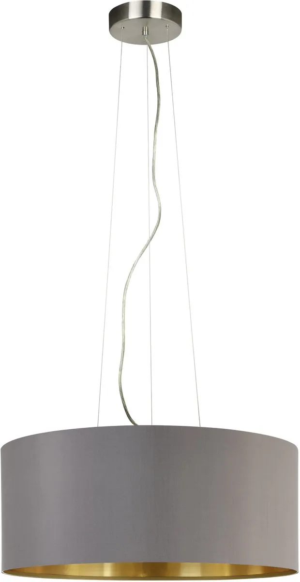 Eglo Maserlo Hanglamp - 3x E27 - Ø53cm - Cappuccino/Goud