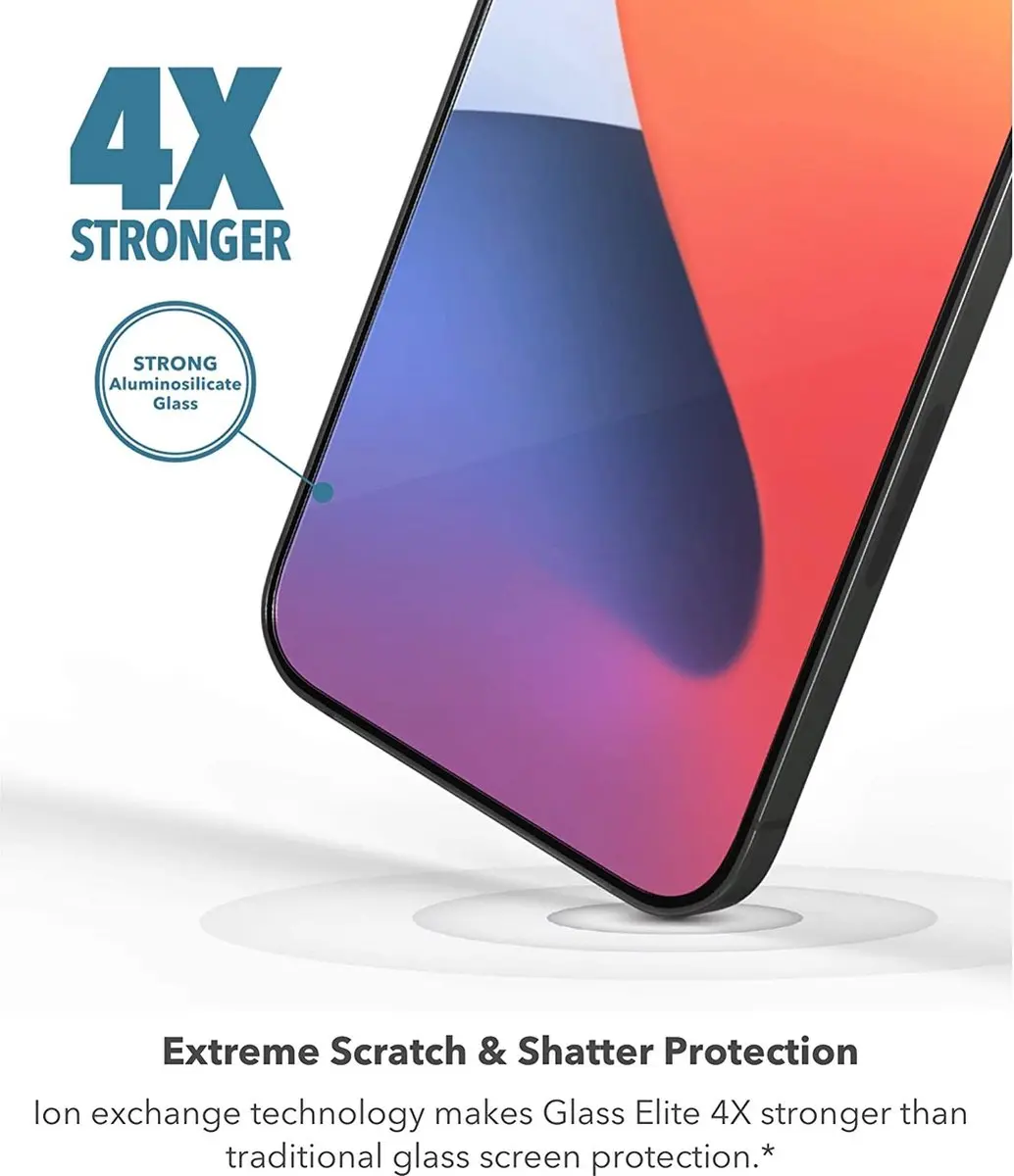 ZAGG InvisibleShield Glass Elite VisionGuard+ iPhone 12 Mini - Blauw lichtfilter - afbeelding 6 van 6