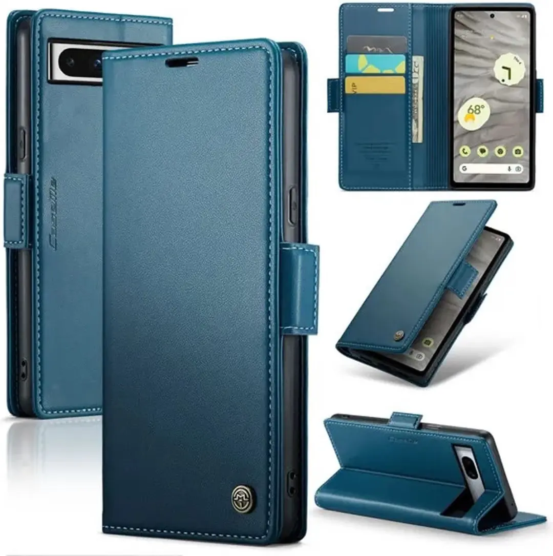 CaseMe Wallet Case met RFID Bescherming en Magneetsluiting + Glas Screenprotecto