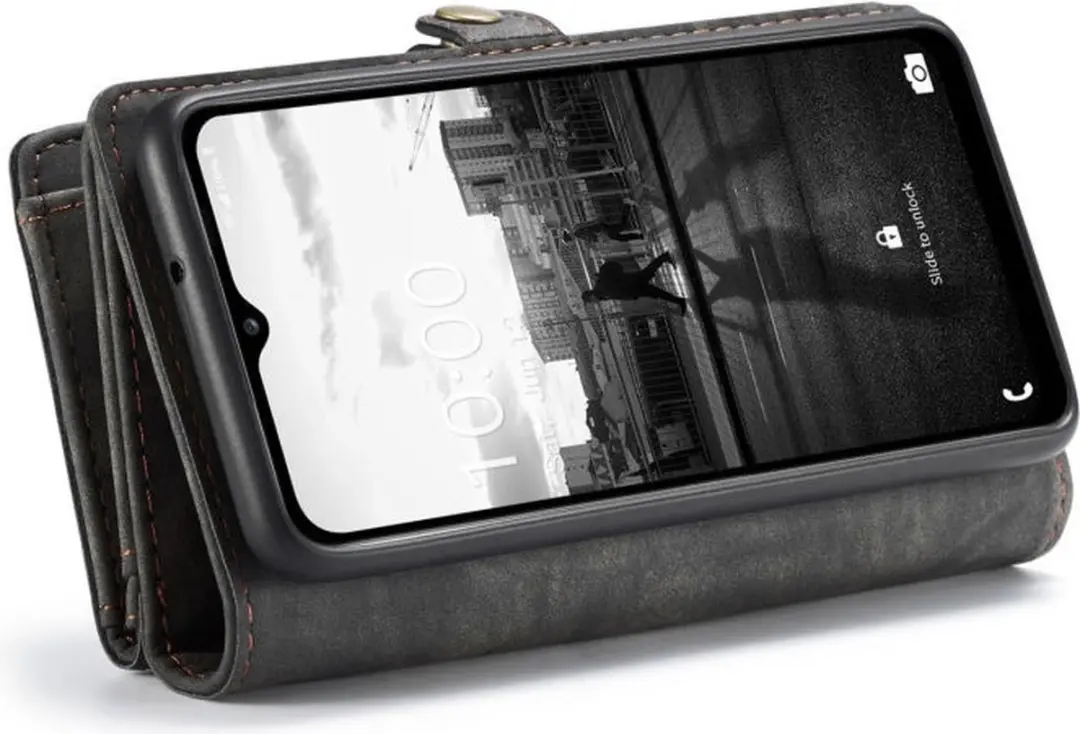 Caseme 008 Book Case Samsung Galaxy A12 - 9 Pasjes - Zwart - afbeelding 6 van 6