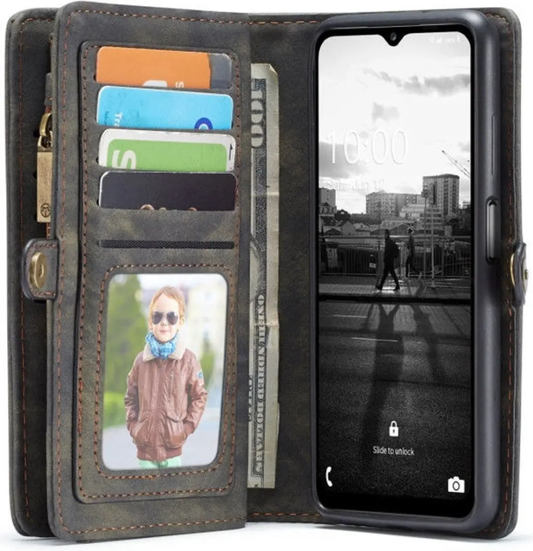 Caseme 008 Book Case Samsung Galaxy A12 - 9 Pasjes - Zwart