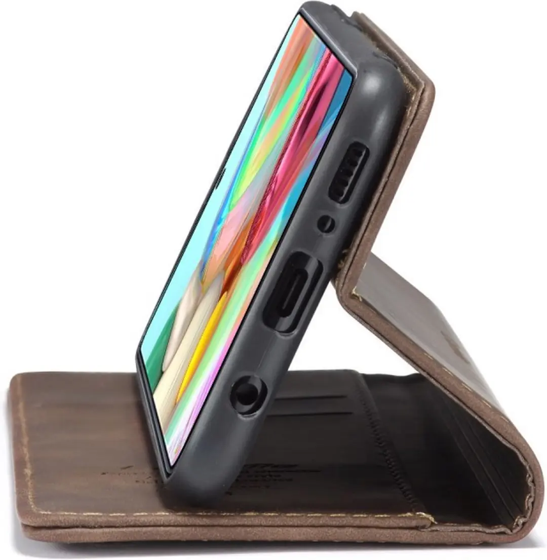 Caseme 013 Book Case Hoesje Samsung Galaxy A71 - Donkerbruin