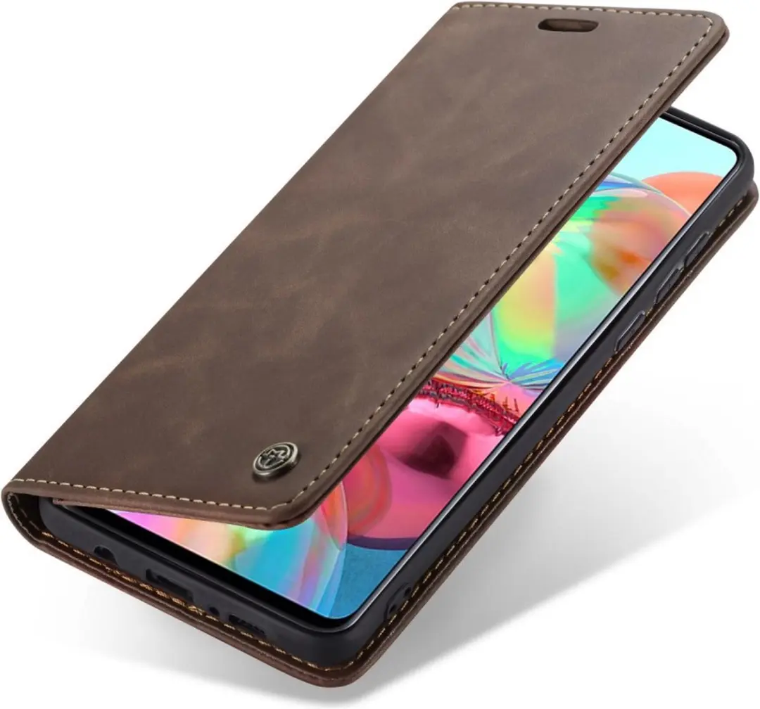 Caseme 013 Book Case Hoesje Samsung Galaxy A71 - Donkerbruin - afbeelding 6 van 6