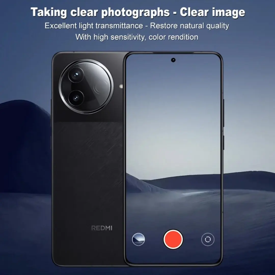 Imak 9H Tempered Glass Camera Lens Protector Xiaomi Poco F7 Pro - Zwart