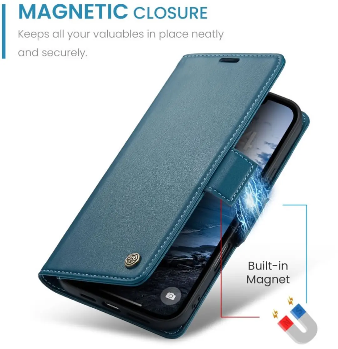 Caseme Wallet Case iPhone 17 Pro - Blauw
